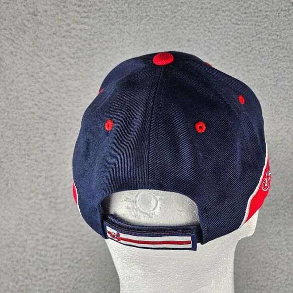 Vintage Cleveland Indians Hat Chief Wahoo Strapback Twins MLB Navy Red OSFA - Picture 4 of 9